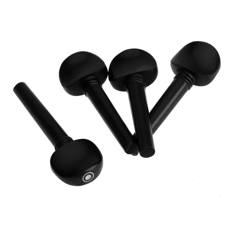 

4/4 Size Violin Fiddle Tuning Peg 4pcs Set Ebony Wooden Replacement-black