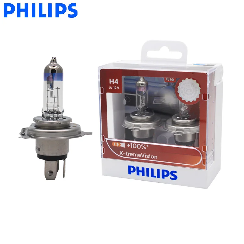 Philips H4 9003 HB2 12V 60/55W X treme Vision Автомобильные фары яркие галогенные ECE Оригинал 100%