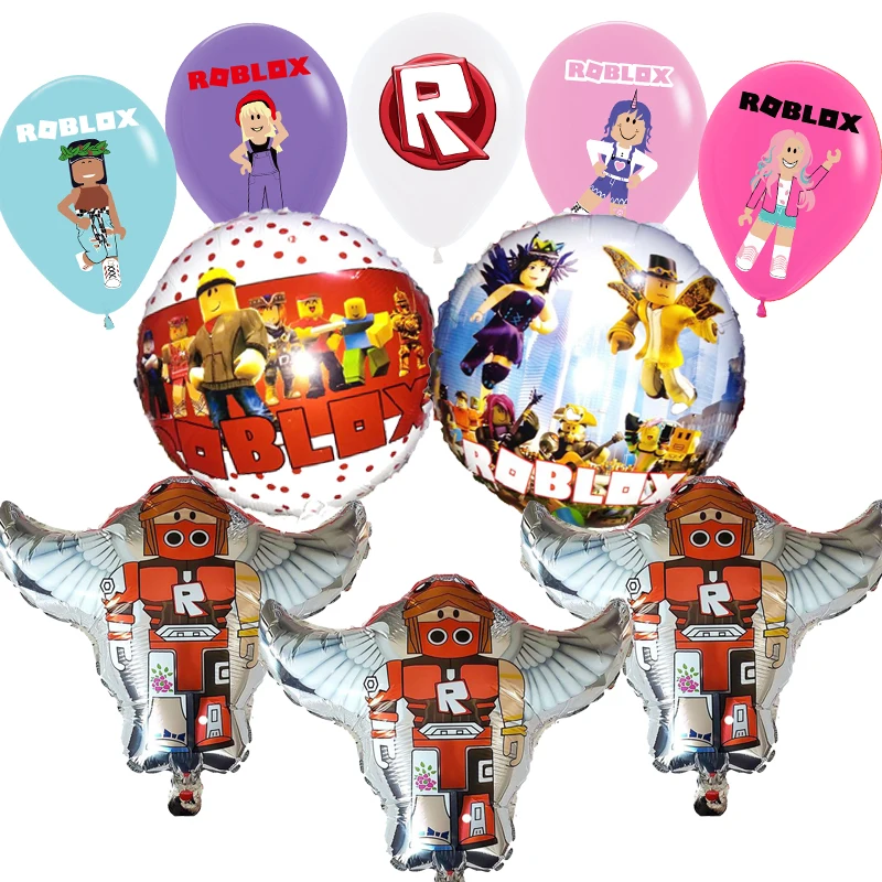

Roblo Balloon Robbx Balloons for Girl Video Game Party Supplies Girls Birthday Party Decorations Toys For Kids Globos