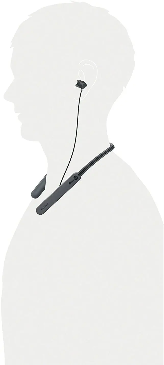 Беспроводные наушники-вкладыши Sony WI-C400 время автономной работы до 30 часов черный
