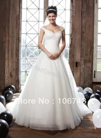 dress free shipping 2016 custom cap sleeve beading organza wedding dress bridal gown party prom pageant