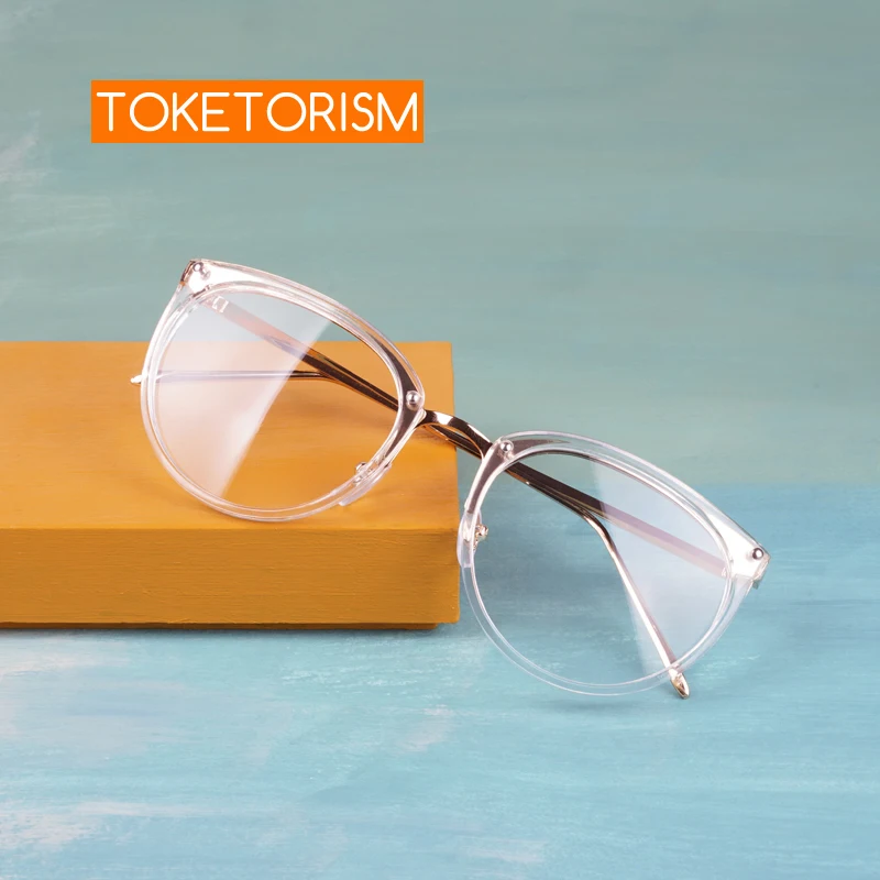 Toketorism Модные женские прозрачные очки винтажные оправы по рецепту|Женские кадры| |