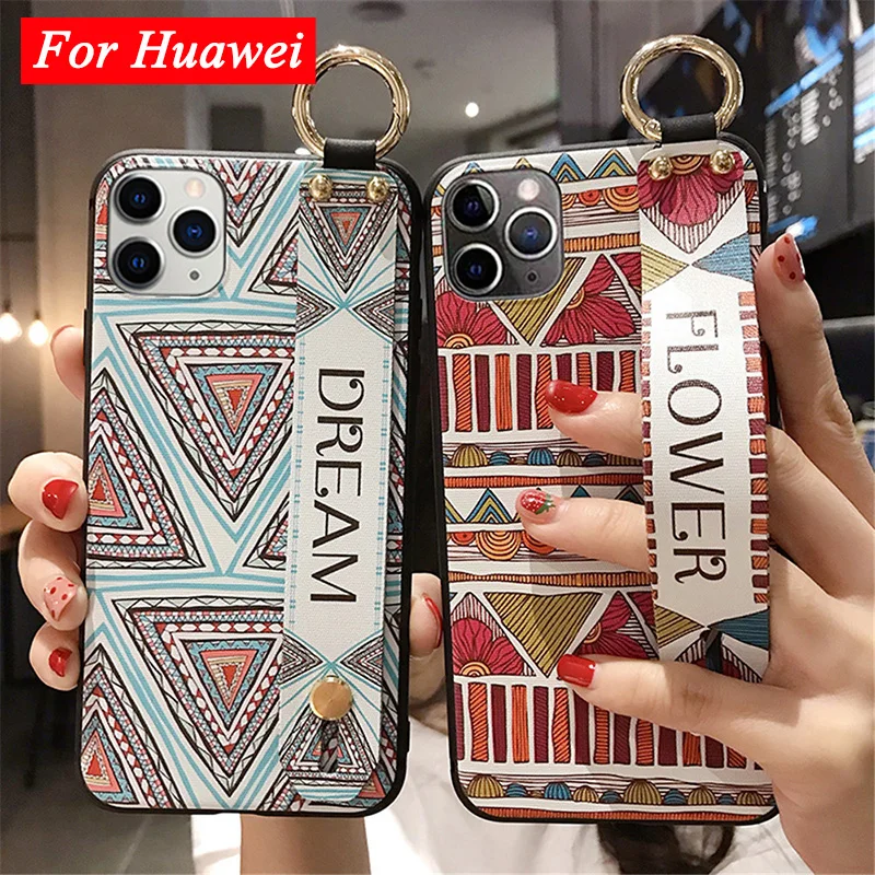 Для Huawei P20 Lite 2019 P30 Pro Чехол из ТПУ с геометрическим браслетом чехол для P Smart Z Mate 20 Y9