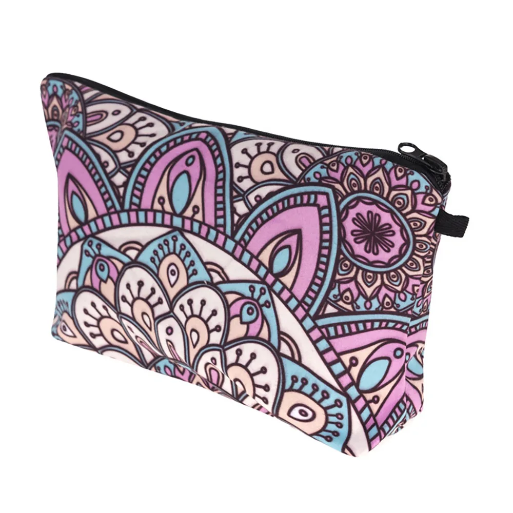 

3D digital print mandala makeup bag makup bag to receive wash bag