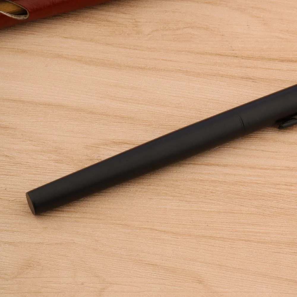 Шариковая ручка Jinhao 35 матовая черная металлическая шариковая с красным