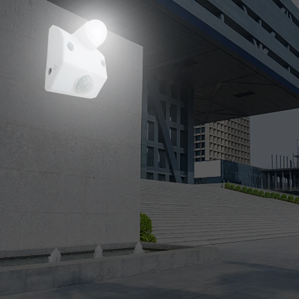 E27 220 В ПИР датчик движения держатель лампы Авто Инфракрасный светодиодный