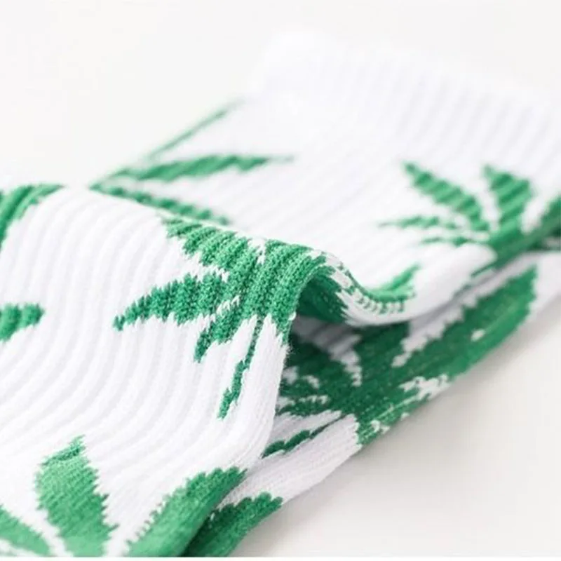 Смешные мужские носки женские удобные высококачественные хлопковые Happy penmp Leaf Maple