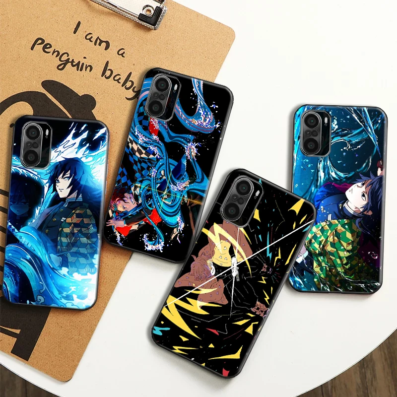 

Cartoon Japan Anime Demon Slayer Phone Case For Xiaomi 11 11 Lite 11 Pro Note 10 10 Pro 10SKimetsu No Yaiba Soft Cover Fundas