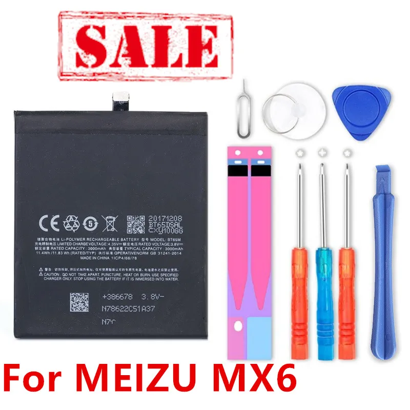 

BT65M 3060mAh High Capacity Battery for MEIZU MX6 PRO 6 Batteries