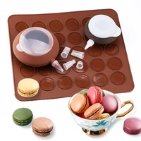 silicone macaroon baking mold pot sheet mat nozzles set oven diy silk flower decorative cake muffin pastry mould