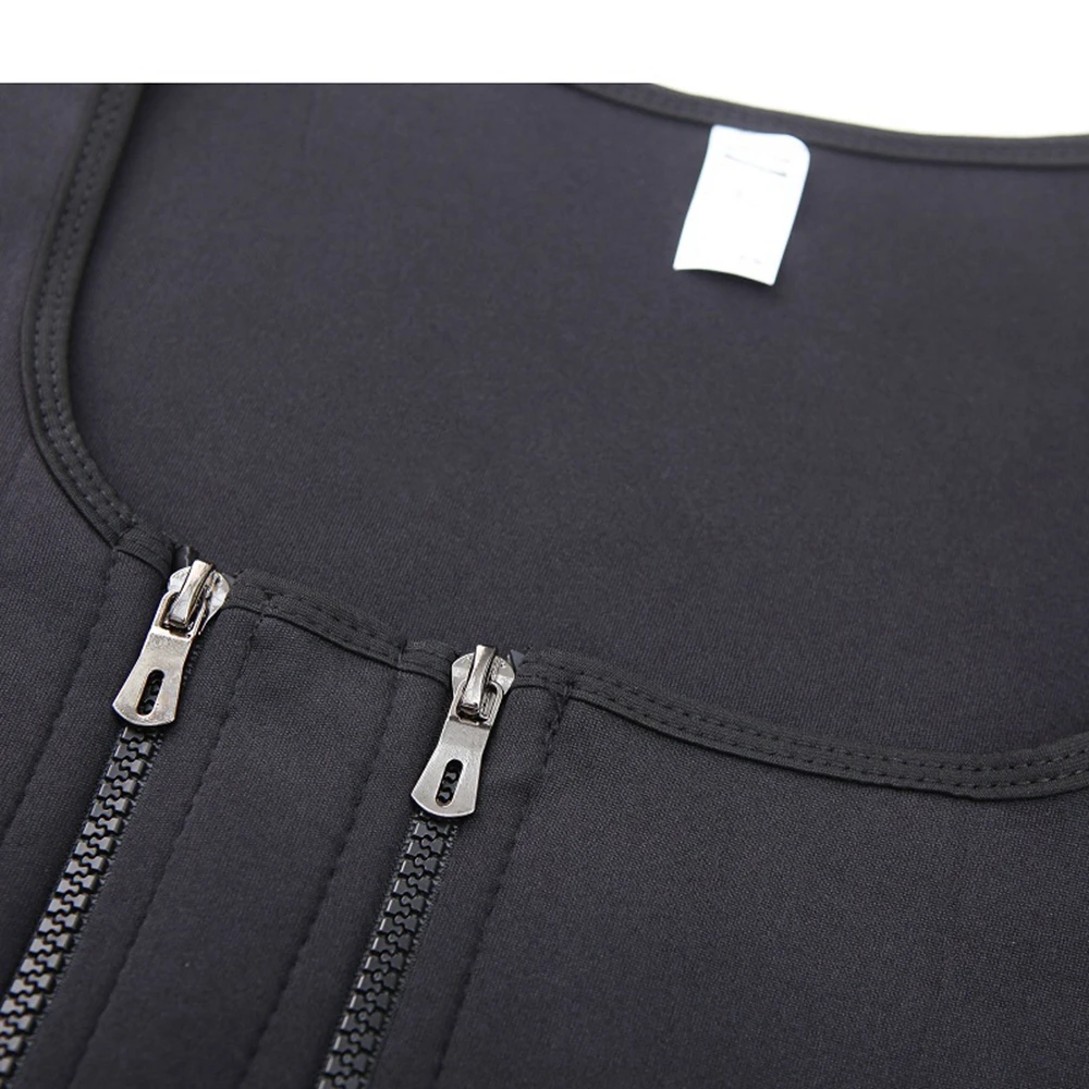 Мужской корсет жилет с двойной молнией для тренировок мужчин похудения из