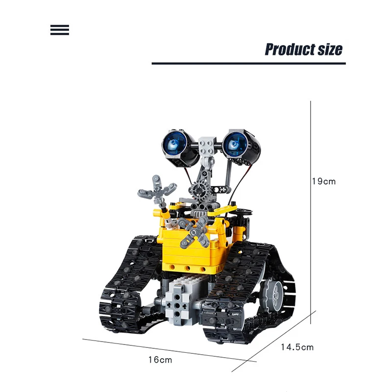 395pcs City Technical APP Programming RC Electric Intelligent Robot Building Blocks MOC Tracked Car Bricks Toys for Boys Gifts | Игрушки и