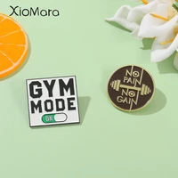sentences enamel pins barbell gym incentives to fitness brooches personality accessories backpack pin badge jewelry gift friend