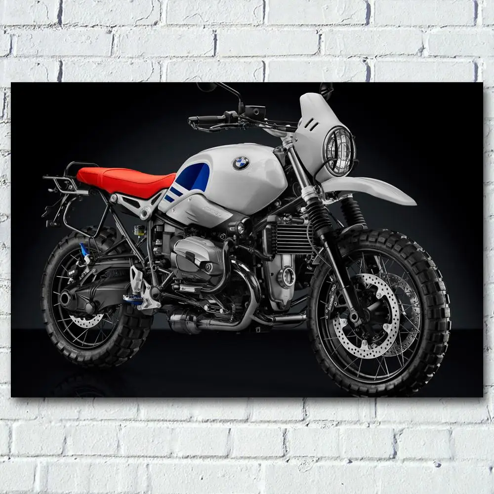 

Мотоцикл 2018 B M W RnineT городские GS Superbike Холст Плакаты и принты настенная живопись для декора гостиной