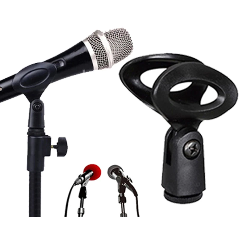 NEW U Clamp Mic Microphone Stand Accessory Flexible Plastic Clip Holder Mount |