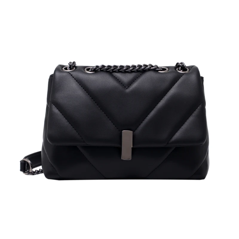 

2021 Small Chain Brand Designer PU Leather Crossbody Bags For Female Simple Shoulder Bag Lady Luxury Small Handbags and Purses