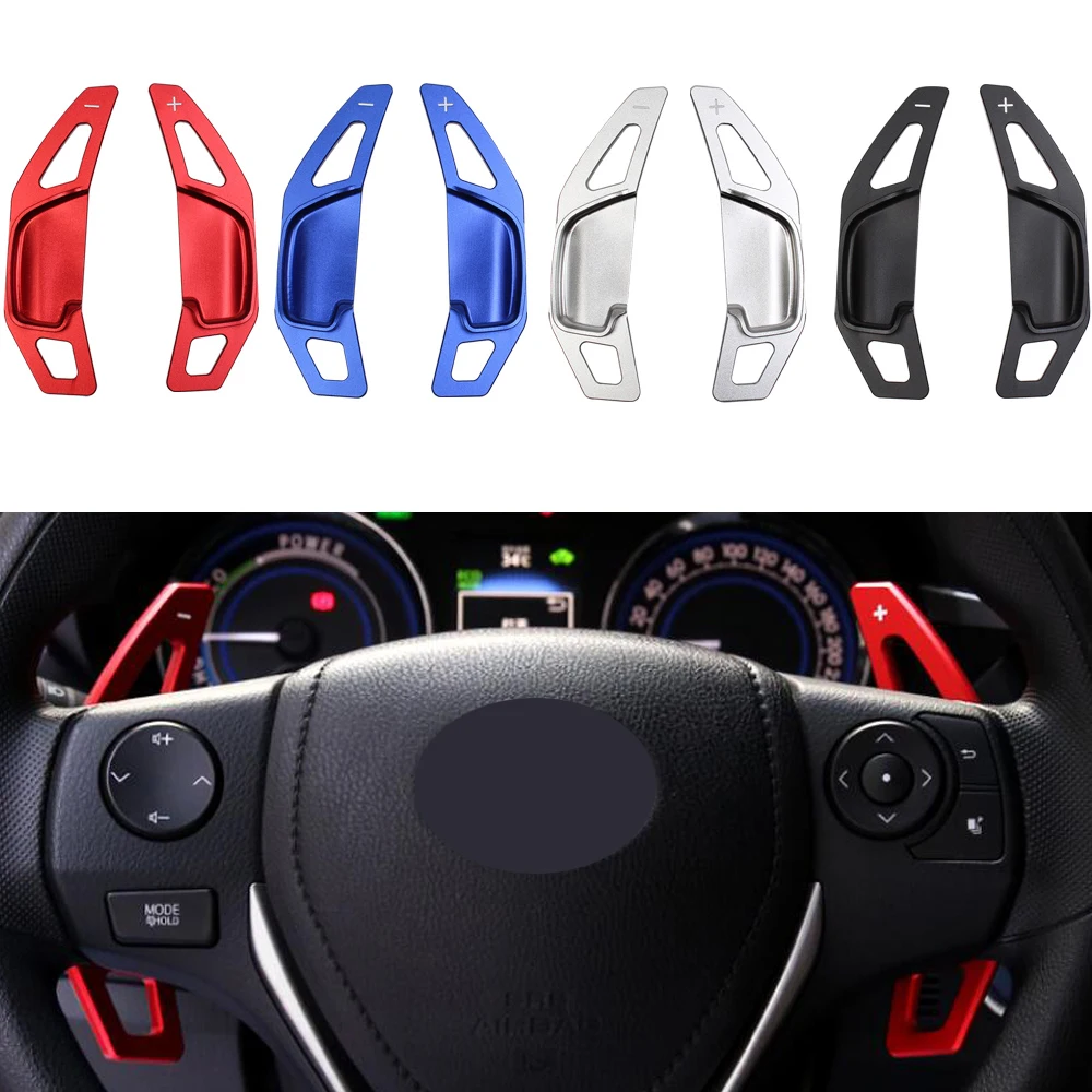 

Car Steering Wheel Shift Paddle For Toyota Zelas Corolla RAV4 Mark Camry 2011- 2018 Aluminum Auto Gear ShiftExtension Paddles