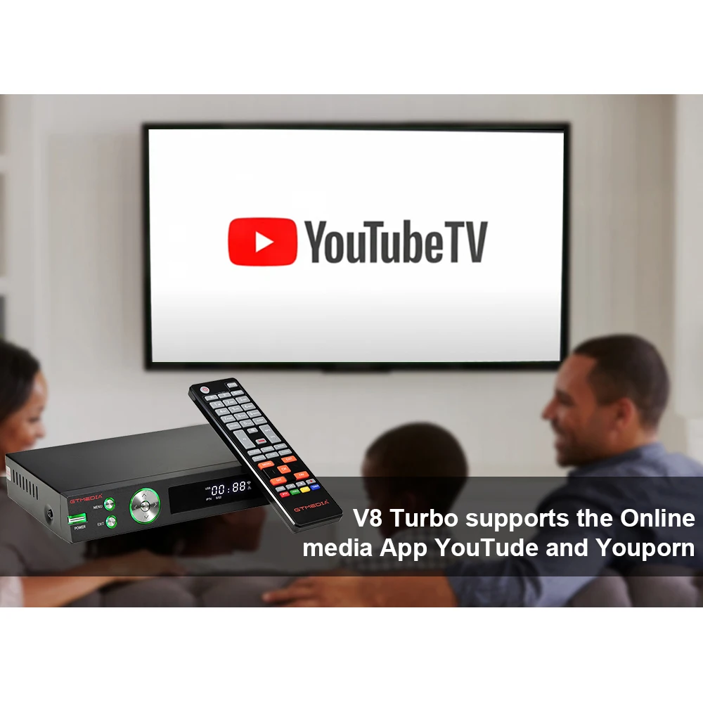 Спутниковый ресивер GTMEDIA V8 Turbo DVB-S2/T2/C поддержка Tivusat CA Card Slot ccam 1080P Full HD H.265 Pk NOVA в