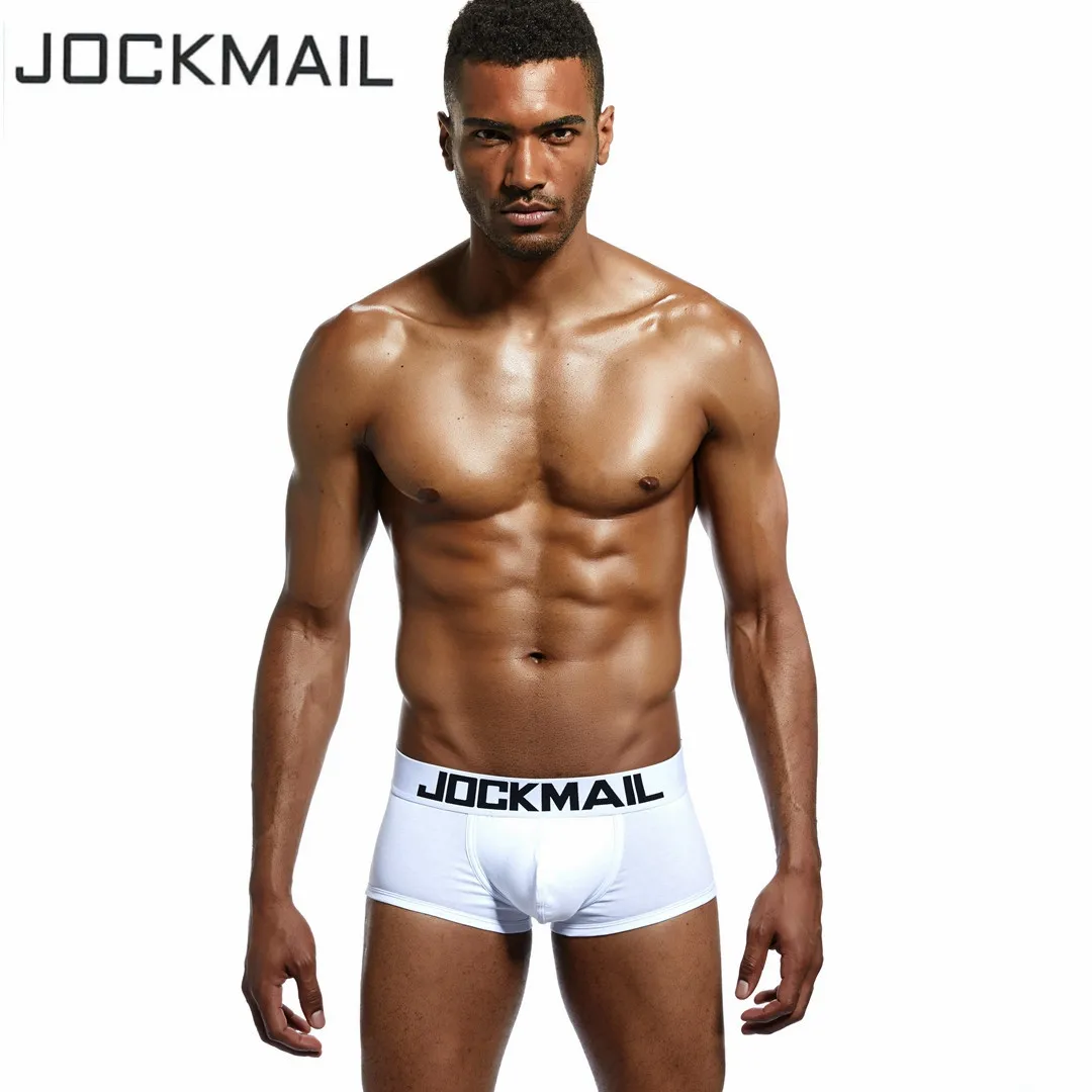 

Трусы-боксеры JOCKMAIL мужские, модное нижнее белье из чистого хлопка, пикантные шорты с U-образной выпуклостью, облегающие трусы для геев, однот...