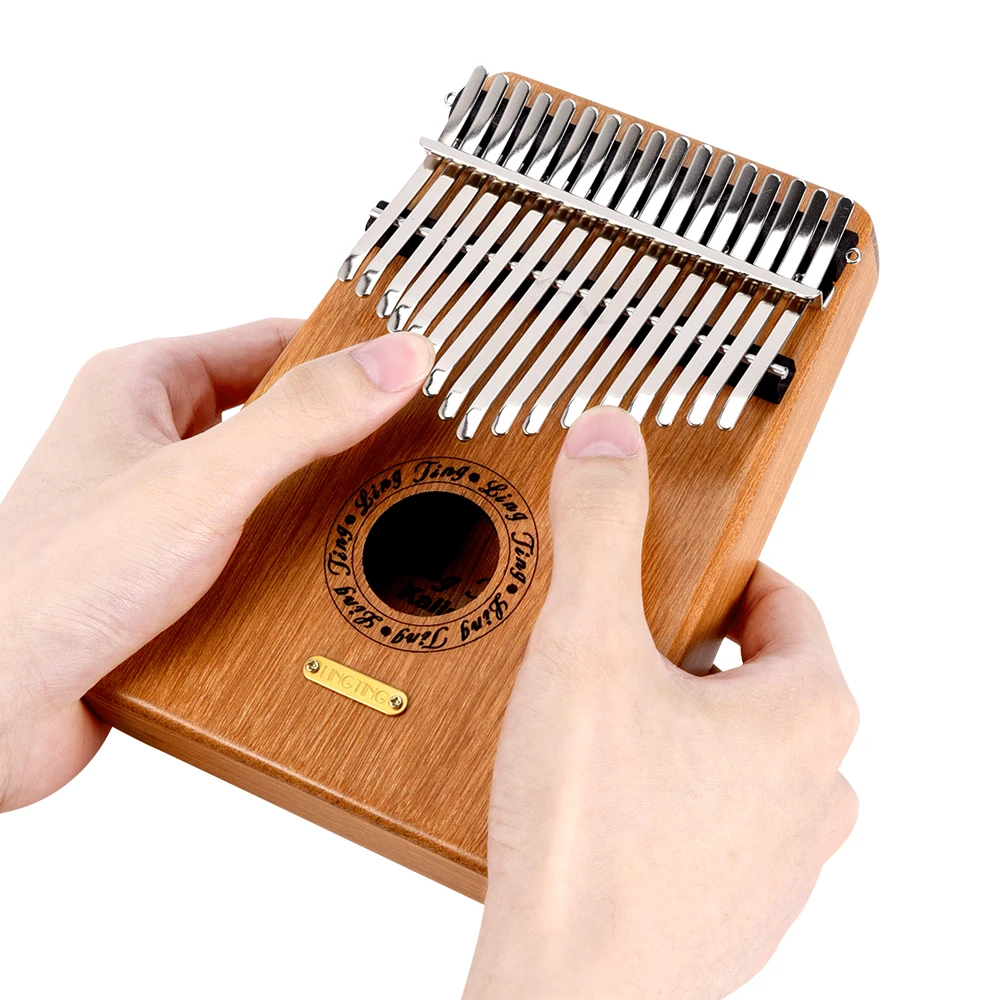 LINGTING K17G 17-клавишное портативное пальцевое пианино Kalimba Mbira G Tonality сандаловое