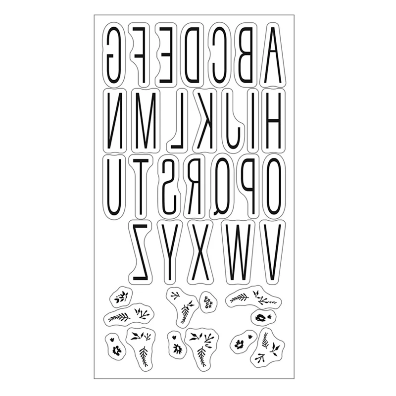 Горячая Распродажа 2020 буквы алфавита двадцать шесть штампы с растениями цветами