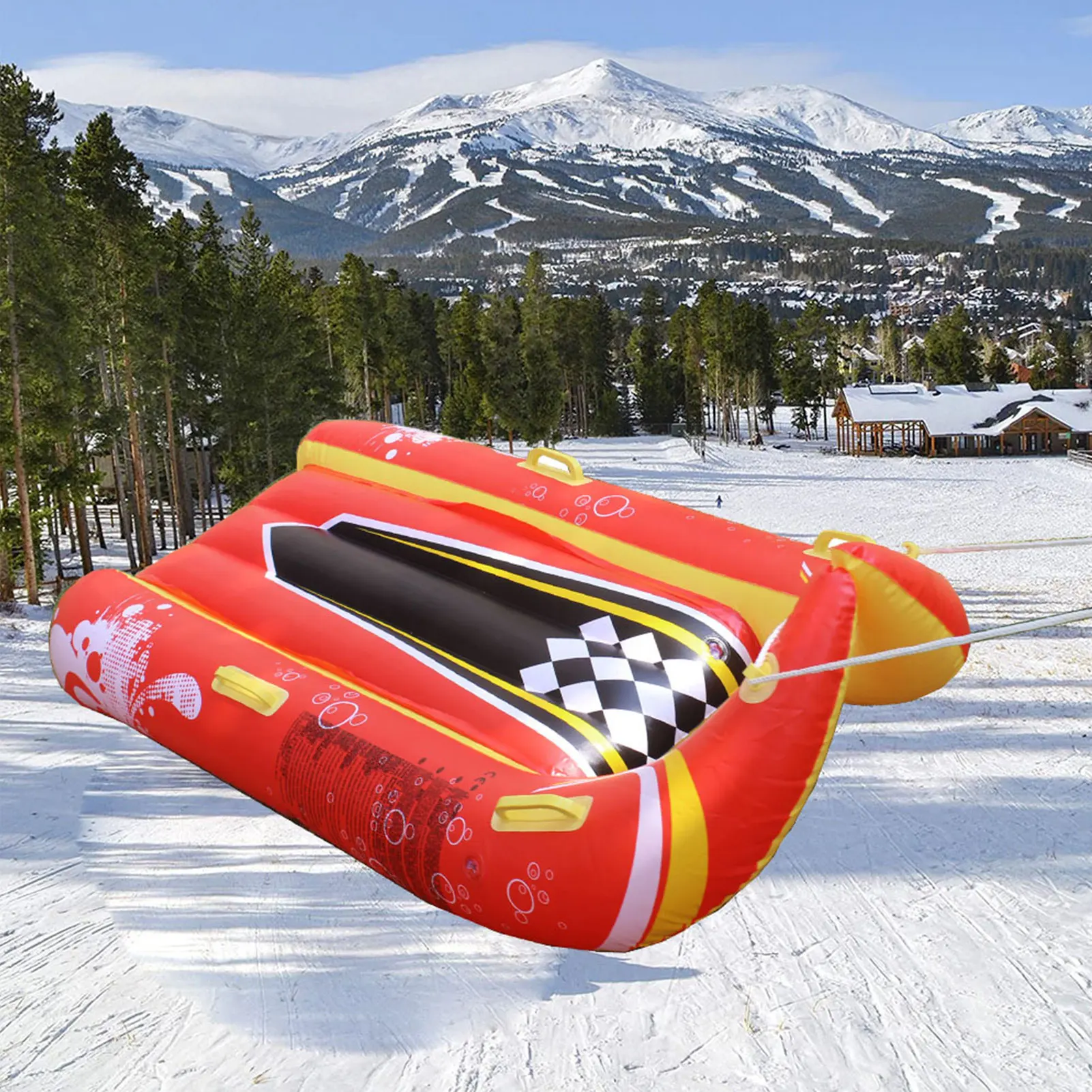 

Открытый Лыжный спорт, лодка, надувные лодки, 2-х местный снеговая труба большого толстого снежные сани детские санки доска