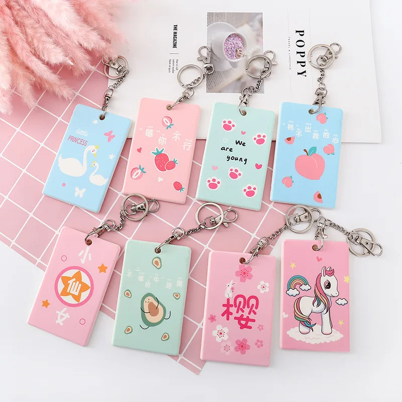 Чехол для открытка Каваий с держателем карт женский милый чехол радужным