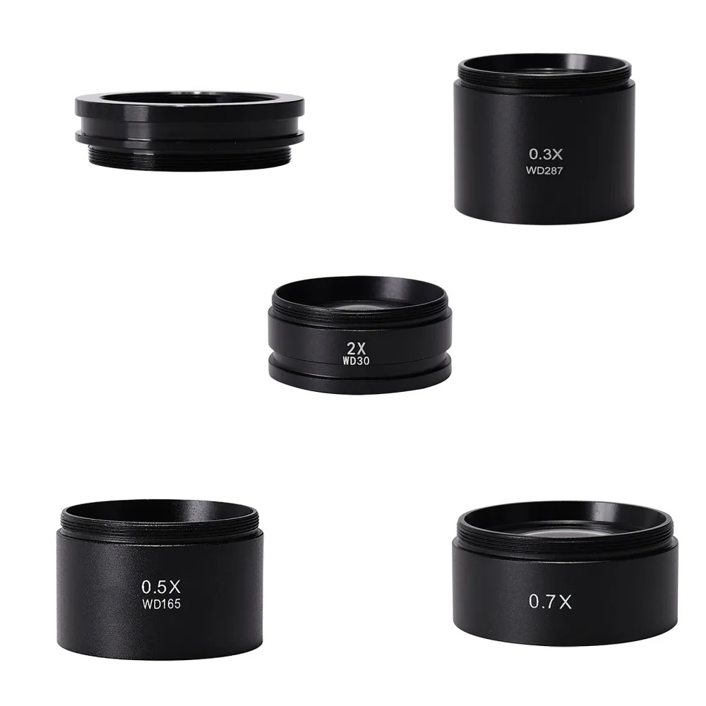 Вспомогательные Объективы WD287 0.3X 0.5X 0.7X 2.0X зеркальные для тринокулярного