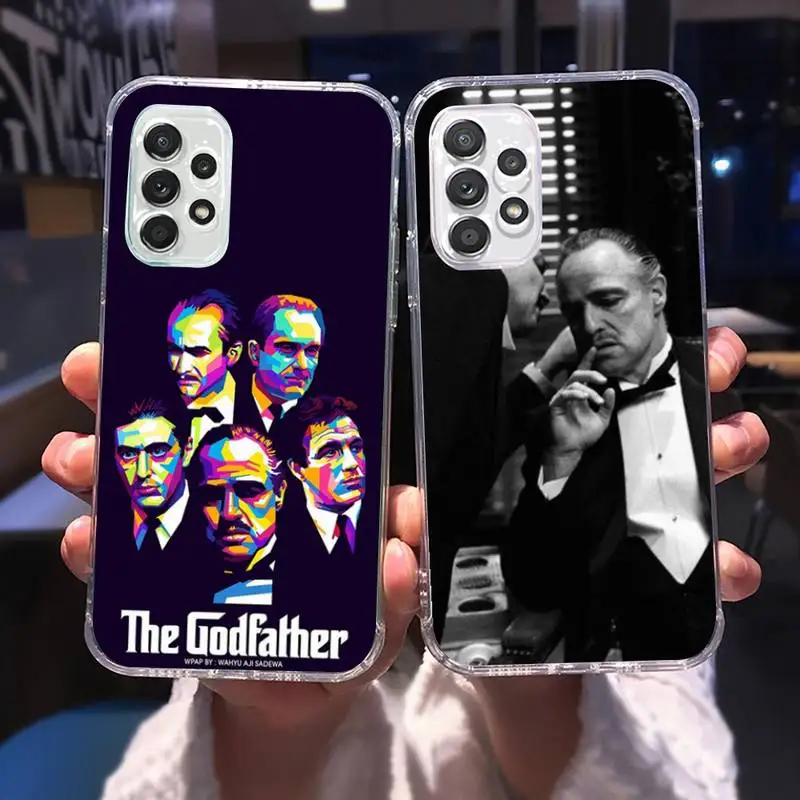 

Colorful Godfather Marlon Brando Phone Case For Samsung A 51 50 52 12 21s 31 40 70 71 note S 20 10 21 ultra plus fe clear shell