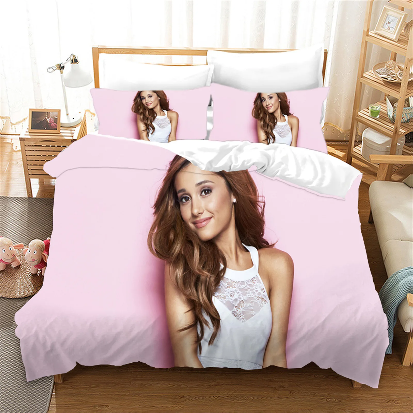 

Grande Bedding Sets American Singer Pillow Case 2/3pcs Sets Adult Children Quilt Bed Cover Twin Queen King Size Duvet Cover Set