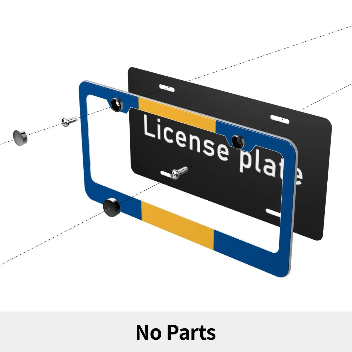 

Barbados Pattern Metal License plate frame decoration 16cmX31.3cm
