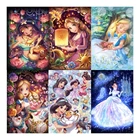 Алмазная живопись Disney, Набор для вышивки крестиком из мультфильмов красивая принцесса Алиса, мозаика из страз сделай сам, подарочное украшение для детей