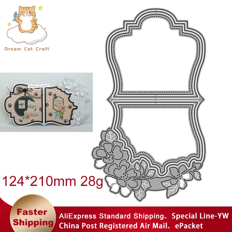 

Metal Cutting Dies 2021 New Stencils Page Frame Cut Die Mold Card Scrapbooking Paper Craft Knife Mould Blade Punch Stencils