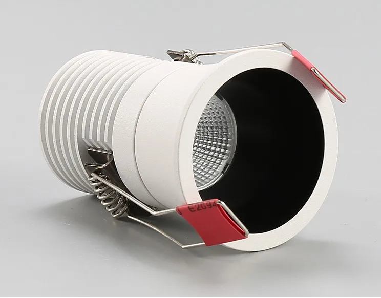 Lámpara de techo de foco LED COB regulable, luz empotrada de aluminio, redonda, AC85-265V, 5W, 7W, 9W, 12w, 15w