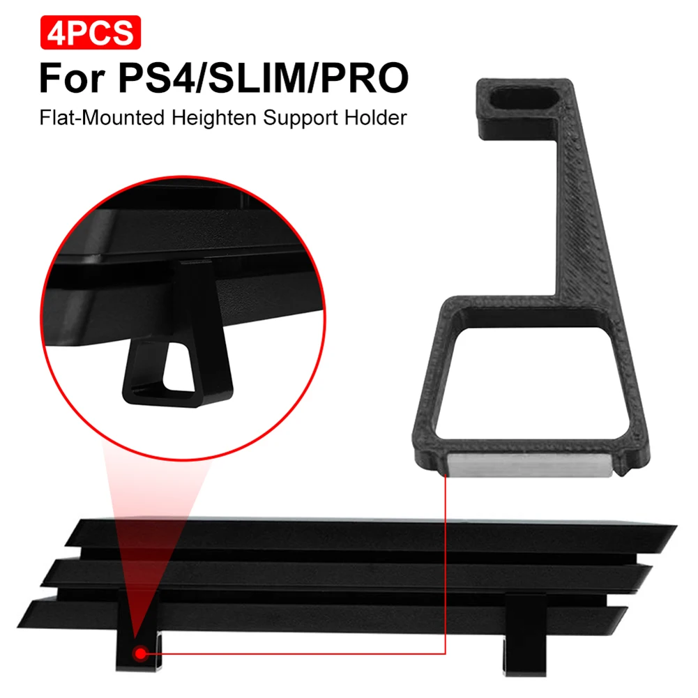 

Support Cooling Base Flat-Mounted Heighten Support Holder Horizontal Stand Cooling Legs For PS4/SLIM/PRO Drop Shipping