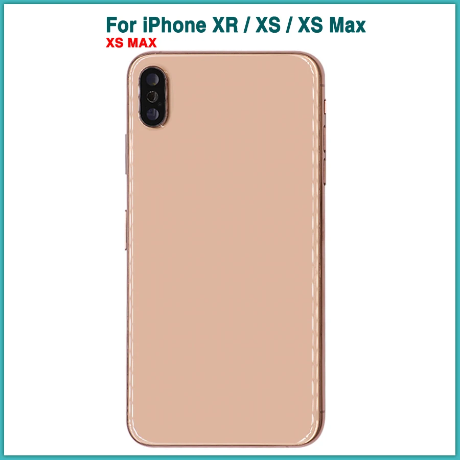 AAA+++ quality For iPhone XR XS MAX Battery Back Cover Door Rear + Mid Middle Frame Chassis With Flex Cable | Мобильные телефоны и