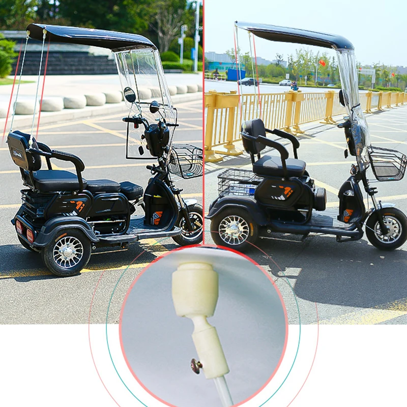 2021 Взрослый мужской женский трехколесный мотоцикл навес зонт-тент Электрический