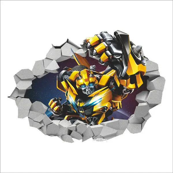 3d-трансформеры Bumblebee огромная Съемная стена фотообои 70x50 см настенные наклейки