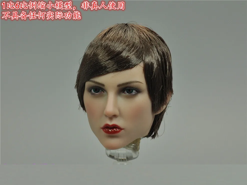 

1/6 Female soldier PL2019-160 Imperial Guard Short hair female head sculpture fit 12 inch action figure body accessories