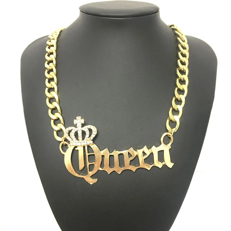 Ожерелье Collares De Moda для женщин и мужчин чокер для готов, панков Colar Kolye Золотая цепочка, колье персональная буква State men t ожерелье