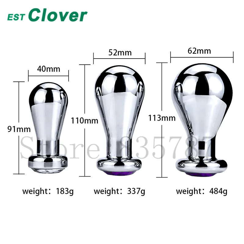 Стальная Анальная пробка для женщин и мужчин S/M/L T001 |