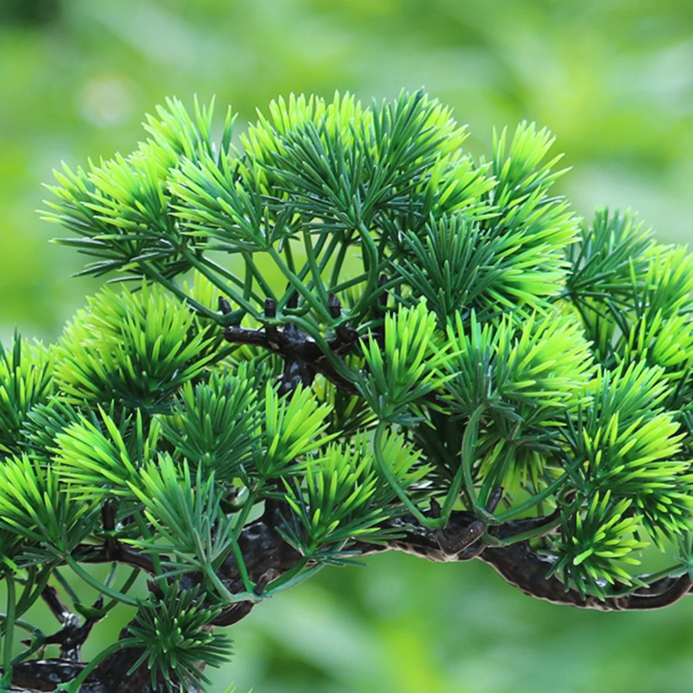 

1Pc Wedding Decoration Artificial Plant Pine Tree Zen Spirit Party Home Hotel Desk Bonsai Decor Garden Decoration Outdoor