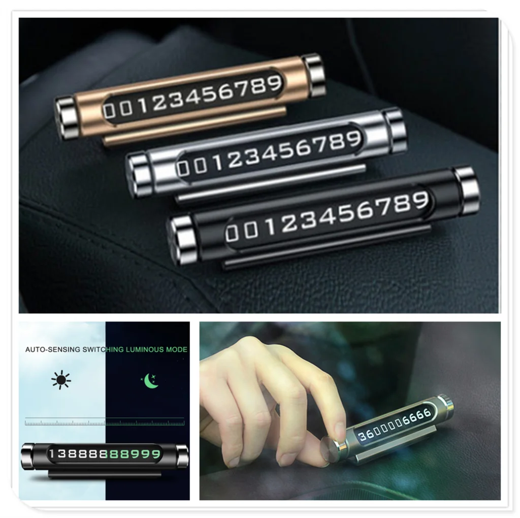 Автомобильная Временная парковочная карта Мобильный телефон номерной знак для