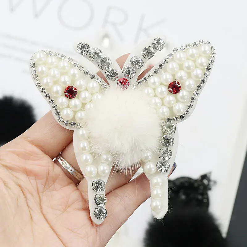 Аппликации в виде бабочек вышитые бисером нашивки полоску для одежды значки с