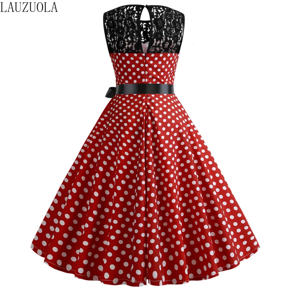 Женское винтажное платье в горошек белое кружевное стиле пэчворк без рукавов с