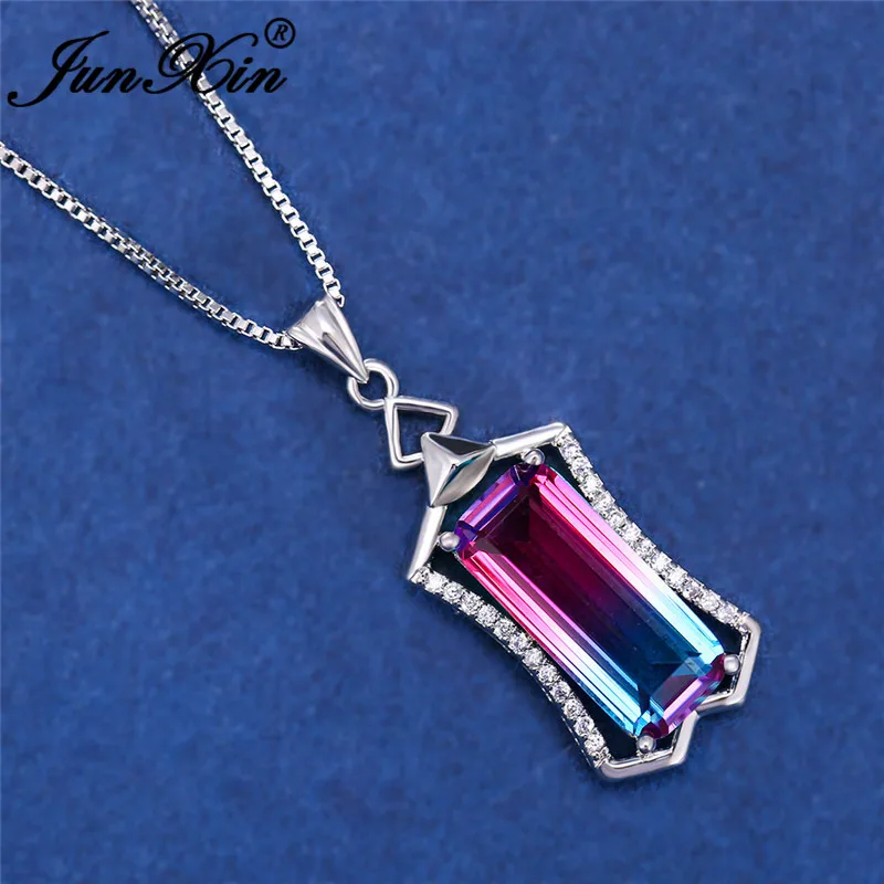 Женское прямоугольное ожерелье с кристаллами градиента свадебное Ювелирное