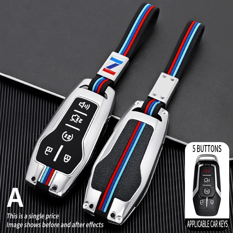 Чехол для ключа из сплава и силикона чехол Ford Fusion Mondeo Mustang F-150 Explorer Edge 2015 2016 2017 2018 -