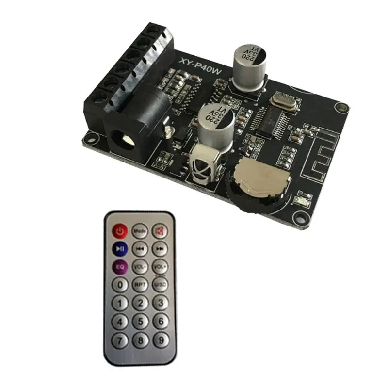 

Плата цифрового усилителя Bluetooth XY-P40W, беспроводная, 30/40 Вт, 12/24 В