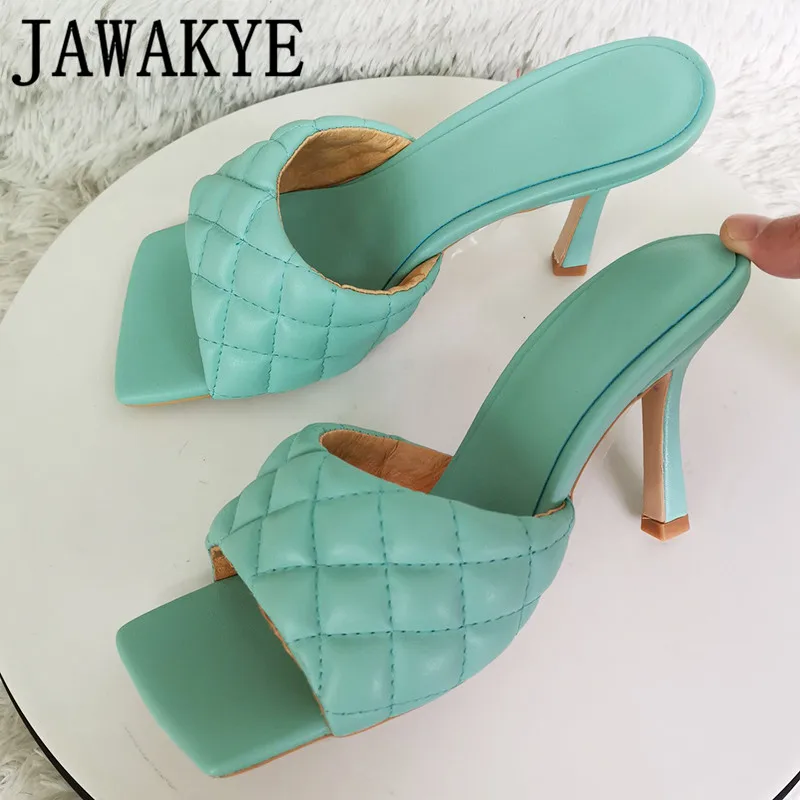 Женские босоножки на высоком каблуке дизайнерские из мягкой кожи вечерние туфли