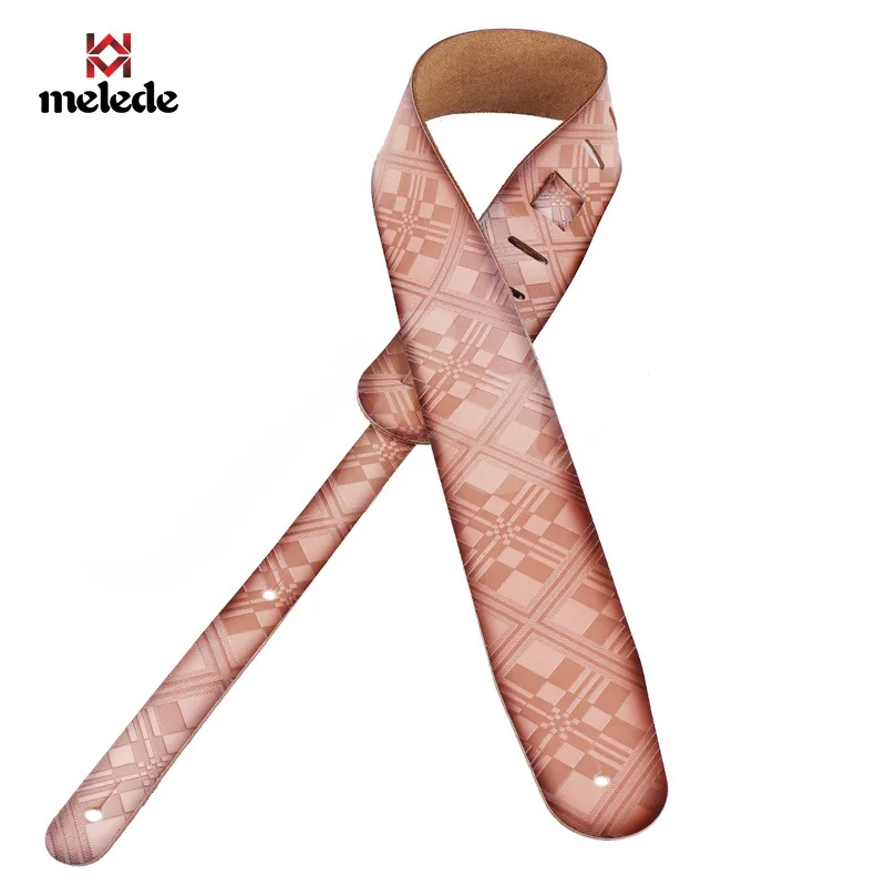 Colored Square Plaid Leather Guitar Belt Thickened Widened Shoulder Strap Electric Player Performance Special | Спорт и развлечения